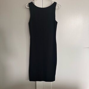 AQUA Black Knit Body Hugging “Hourglass” Dress